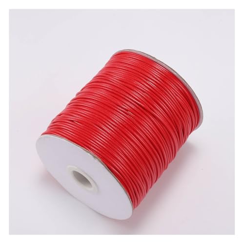 Wisafory Wachsschnur Lederband Lederschnur Leder Seil Lederriemen Lederbänder Bastelschnur für Schmuckherstellung Armbänder Basteln Dekorieren DIY-Projekte Nähen Rot 1mm x 10M von Wisafory