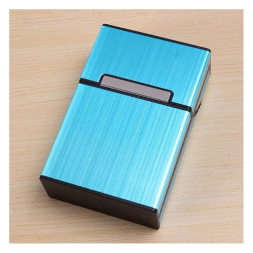 Wisafory Zigarettenetui Zigarettenbox Metall Zigarettenbox mit Magnetverschluss Aluminium Zigarettenkasten Elegante Zigarettenschachtel für 20er Standard Schachteln Herren und Damen Blau Wisafory Zigarettenetui Zigarettenbox Metall Zigarettenbox mit Magnetverschluss Aluminium Zigarettenkasten Elegante Zigarettenschachtel für 20er Standard Schachteln Herren und Damen Blau von Wisafory