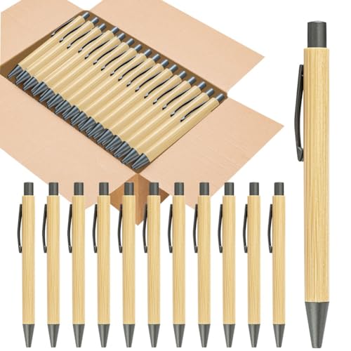 Wisboey 100 Stück Bambus-Stifte, Großpackung, Bambusstifte, Gravur, Kugelschreiber, Geschenkstift, Großpackung, Hohe Qualität Wisboey 100 Stück Bambus-Stifte, Großpackung, Bambusstifte, Gravur, Kugelschreiber, Geschenkstift, Großpackung, Hohe Qualität von Wisboey