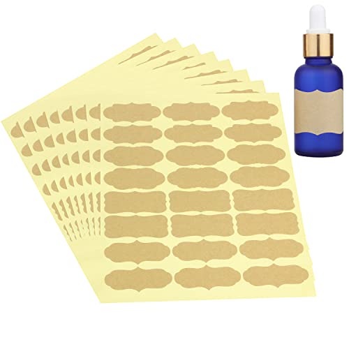 Wisdompro Etiketten Selbstklebend 192 Stück, Etiketten zum Beschriften, Klebeetiketten zum Beschriften kann als Marmeladen Etiketten Flaschen/Einmachetiketten Gewürzetiketten (Groß, Mischform) von Wisdompro