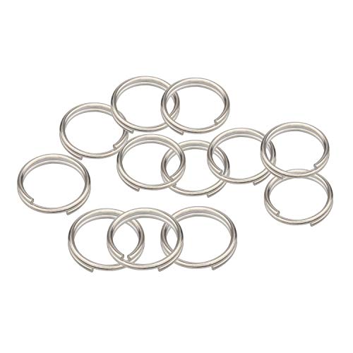 Wisdompro Schlüsselringe Titanlegierung 12 Stück, Schlüsselanhänger Ringe, Schlüsselring Klein zum Befestigen von Schlüsseln, Heimwerken, Basteln und Schmuck (Durchmesser 10 mm) von Wisdompro