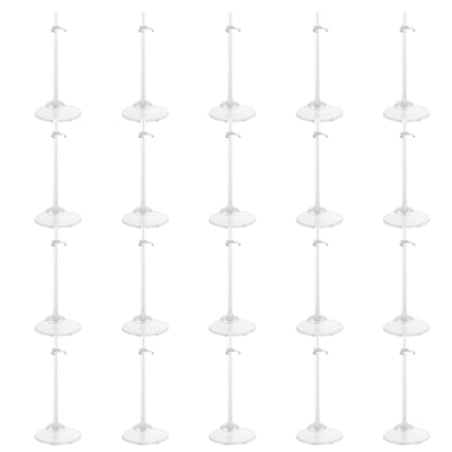 Wisebom 20 Stücke Puppenständer, Verstellbar Puppenständer, Plastikpuppenständer Klar Puppen Display Halter Kunststoff Puppenständerhalter Actionfiguren Puppenzubehör für 9-11 Zoll Barbie-Puppen Wisebom 20 Stücke Puppenständer, Verstellbar Puppenständer, Plastikpuppenständer Klar Puppen Display Halter Kunststoff Puppenständerhalter Actionfiguren Puppenzubehör für 9-11 Zoll Barbie-Puppen von Wisebom