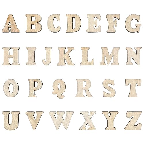 Wisebom 208 Stücke Hölzerne Großbuchstaben, Mini Holz Buchstaben für Wohnkultur Frühkindliche Bildung, Scrabble Holzbuchstaben, Holzbuchstaben Set für DIY Kunsthandwerk Hochzeitsfest Party (208) von Wisebom