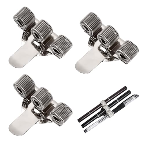 Wisebom 3 Stück Stifthalter Clips, Dreilöcher-Stifthalter aus Metall, Metall-Stifthalter mit 3 Löchern und Taschen-Clip für Ärzte, Krankenschwestern, Notizbuch, Uniform Wisebom 3 Stück Stifthalter Clips, Dreilöcher-Stifthalter aus Metall, Metall-Stifthalter mit 3 Löchern und Taschen-Clip für Ärzte, Krankenschwestern, Notizbuch, Uniform von Wisebom