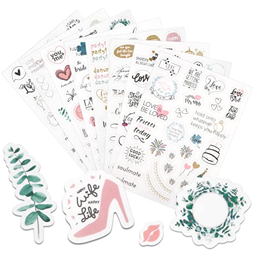 Wisebom 4 Blatt Hochzeit Aufkleber, Scrapbook Aufkleber, Scrapbook Zubehör, Liebe Aufkleber für Scrapbook Journal Hochzeit Party Favors Einladungen Grußkarten Dekorationen, 301-11049 Wisebom 4 Blatt Hochzeit Aufkleber, Scrapbook Aufkleber, Scrapbook Zubehör, Liebe Aufkleber für Scrapbook Journal Hochzeit Party Favors Einladungen Grußkarten Dekorationen, 301-11049 von Wisebom