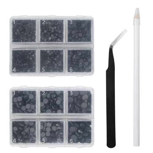 Wisebom Hotfix Strasssteine 6600 Stück Strasssteine mit flacher Rückseite zum Basteln Strasssteine mit Wachsstift und Pinzette für Handwerk Nagel Gesicht Kunst Kleidung Schuhe Taschen DIY, 6 Größen Wisebom Hotfix Strasssteine 6600 Stück Strasssteine mit flacher Rückseite zum Basteln Strasssteine mit Wachsstift und Pinzette für Handwerk Nagel Gesicht Kunst Kleidung Schuhe Taschen DIY, 6 Größen von Wisebom