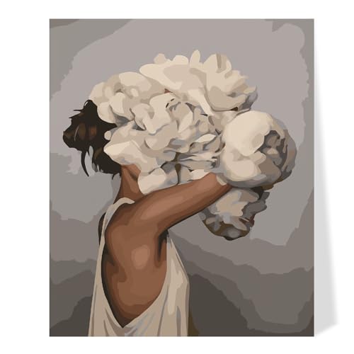 Wisebom Malen Nach Zahlen, Mädchen und Blume DIY Ölgemälde Kit Pinsel und Acrylfarben, 40x50cm Moderne Kunst Handgemalt auf Leinwand Ohne Rahmen für Erwachsene und Anfänger Wisebom Malen Nach Zahlen, Mädchen und Blume DIY Ölgemälde Kit Pinsel und Acrylfarben, 40x50cm Moderne Kunst Handgemalt auf Leinwand Ohne Rahmen für Erwachsene und Anfänger von Wisebom
