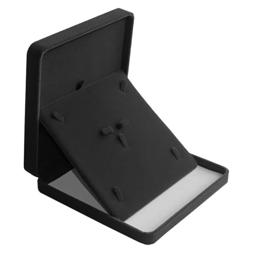 Wisebom Samt Groß Halsketten Box, Samt Schmuckschatulle Großes Schmuckkästchen Geschenkboxen Set Schmuckdisplay für Frauen Schmuck Halskette Ohrring Ring Hochzeit Schmuck Lagerung (Schwarz) von Wisebom