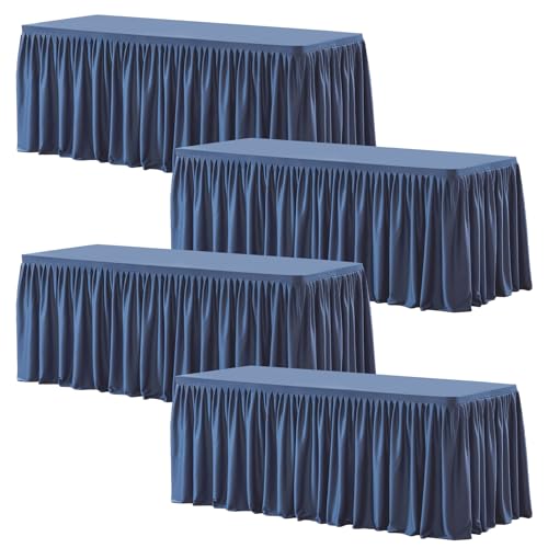 Wish Care Rechteckige Tischdecke für 1,8 m große Tischdecken aus Polyester, Stretch-Tischdecken für Hochzeit, Geburtstag, Partys, Messen, Handwerksausstellungen, 4 Stück, Marineblau Wish Care Rechteckige Tischdecke für 1,8 m große Tischdecken aus Polyester, Stretch-Tischdecken für Hochzeit, Geburtstag, Partys, Messen, Handwerksausstellungen, 4 Stück, Marineblau von Wish Care