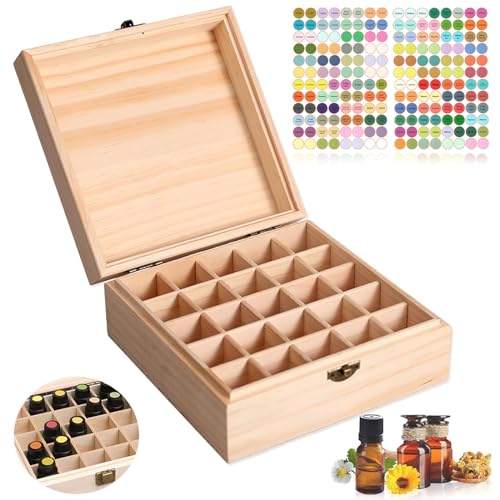WishesMar 25 Löcher Aufbewahrungs-box Ätherische Öle aus Holz - Holzkiste Bietet Platz für 5 10 15 ml Ätherisches Öle Flaschen - Tragbar Organisator Holzbox für Duftöle Ausstellung, Lagerung WishesMar 25 Löcher Aufbewahrungs-box Ätherische Öle aus Holz - Holzkiste Bietet Platz für 5 10 15 ml Ätherisches Öle Flaschen - Tragbar Organisator Holzbox für Duftöle Ausstellung, Lagerung von WishesMar