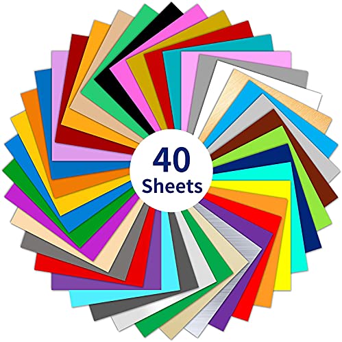 Wishesther Vinylfolie, selbstklebend, 40 Farben, 30 x 30 cm, Vinyl, selbstklebend, für Cricut Silhouette Cameo Plotter Wishesther Vinylfolie, selbstklebend, 40 Farben, 30 x 30 cm, Vinyl, selbstklebend, für Cricut Silhouette Cameo Plotter von Wishesther