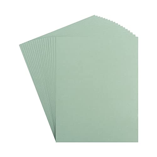 20 Blatt farbiger dicker Papierkarton blanko für DIY Basteln Karten Herstellung, Einladungen, Scrapbook-Zubehör (salbeigrün, 21,6 x 27,9 cm) von Wishop