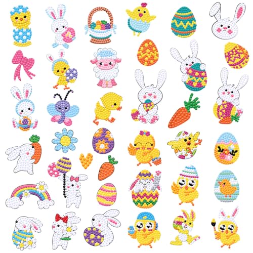 5D Diamond Painting Set Ostern,36 Stück Diamond Painting Kinder,DIY Ostern Diamond painting sticker,Diamant Malerei Kits Ostern Muster Ei Häschen Küken,Ostern Kinder DIY Bastelgeschenke 5D Diamond Painting Set Ostern,36 Stück Diamond Painting Kinder,DIY Ostern Diamond painting sticker,Diamant Malerei Kits Ostern Muster Ei Häschen Küken,Ostern Kinder DIY Bastelgeschenke von Wishstar