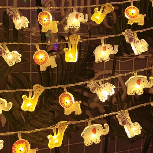 Lichterkette Tierische, 2m 12 LED Lichterkette für Kinderzimmer, Dekorative Lichter für Kinderwagen, Tiere lichterkette kinder, Fairy Lights für Zelt, bett, Schlafzimmer, Hochzeit, Weihnachts Lichterkette Tierische, 2m 12 LED Lichterkette für Kinderzimmer, Dekorative Lichter für Kinderwagen, Tiere lichterkette kinder, Fairy Lights für Zelt, bett, Schlafzimmer, Hochzeit, Weihnachts von Wishstar