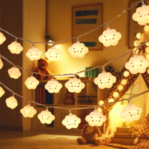 Lichterkette für Kinderzimmer, 300cm 20LED Wolken lichterkette kinder, Dekorative Lichter für Kinderwagen, Fairy Lights für Zelt, bett, Schlafzimmer, Hochzeit, Weihnachts Lichterkette für Kinderzimmer, 300cm 20LED Wolken lichterkette kinder, Dekorative Lichter für Kinderwagen, Fairy Lights für Zelt, bett, Schlafzimmer, Hochzeit, Weihnachts von Wishstar