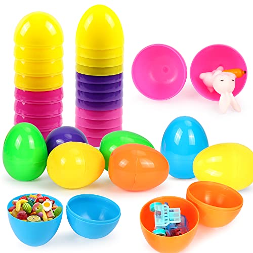 Wishstar 24 Stück Ostereier Plastik,6cm Ostereier zum befüllen,Ostern überraschungseier,Kinder überraschungsei Ostern Zum Füllen von Süßigkeiten und Kindergeschenken an Ostern von Wishstar