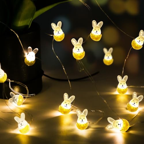 Wishstar Hasen Lichterkette 220cm, Ostern Lichterkette, Bunny Led Osterbeleuchtung, Osterdekoration Lichterkette, Led Osterbeleuchtung, Osterdeko Innen von Wishstar