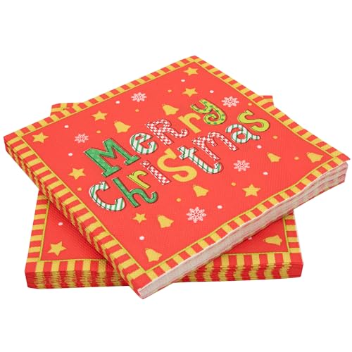 Servietten Weihnachten Tischdeko, 40 Stück Einweg Weihnachten Servietten Deko, Christmas Napkins Papierservietten für Abendessen, Geburtstag, Dekorationen Servietten Weihnachten Tischdeko, 40 Stück Einweg Weihnachten Servietten Deko, Christmas Napkins Papierservietten für Abendessen, Geburtstag, Dekorationen von Wisplye