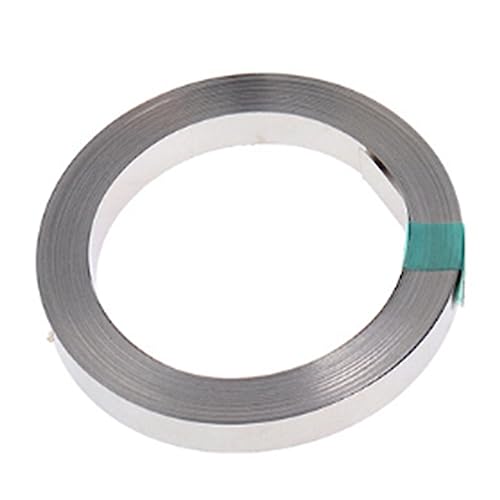 Wissupo 1 Rolle 10 Meter Vernickeltes Stahlband, Verbindungsplatten-Stahlband für Batterie- und Punktschweißen, 15 X 0,15 mm (B X T) von Wissupo