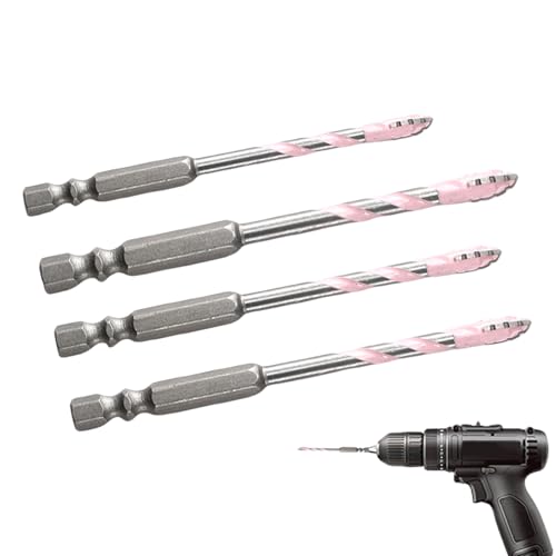 Betonbohrmaschine Bit Set - Mauerwerk Bohrer Bit Set Carbon Stahlwerkzeuge | 4-Pack-Vierschnitte gezackte exzentrische Bits für Fliesen und Beton | Elektrische Bohrer mit hoher Härte für den strengen Betonbohrmaschine Bit Set - Mauerwerk Bohrer Bit Set Carbon Stahlwerkzeuge | 4-Pack-Vierschnitte gezackte exzentrische Bits für Fliesen und Beton | Elektrische Bohrer mit hoher Härte für den strengen von Wisylizv