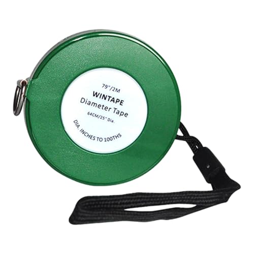 Messband - Taschenband Maßnahme | Umfang des Durchmessers für Kabel, Baum und Kanal | 2m π -Herrscher mit metrischen und kaiserlichen Einheiten | Flexibledurchmesser und Umfangsmesswerkzeug von Wisylizv