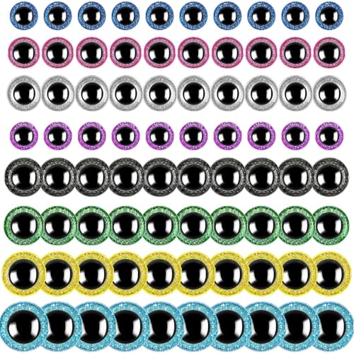 Sicherheitsaugen - Kunststoffhandwerksaugen für Puppen und Spielzeug | Schwarze Sicherheitsaugen mit Unterlegscheiben für Häkeln, Plüschtiere, Puppen und -Projekte | Verschiedene Größen für Amigur Sicherheitsaugen - Kunststoffhandwerksaugen für Puppen und Spielzeug | Schwarze Sicherheitsaugen mit Unterlegscheiben für Häkeln, Plüschtiere, Puppen und -Projekte | Verschiedene Größen für Amigur von Wisylizv
