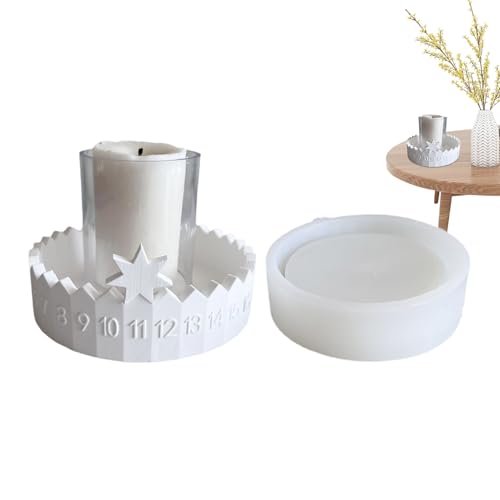 Silicone Adventskalender Form - Resin Gießform Für Weihnachtsbasteln,Saisonale Deko Kreative Kunsthandwerk Artikel Für Haushalt Studentenzimmer Fenster Balkon Auto Innenraum Büros von Wisylizv