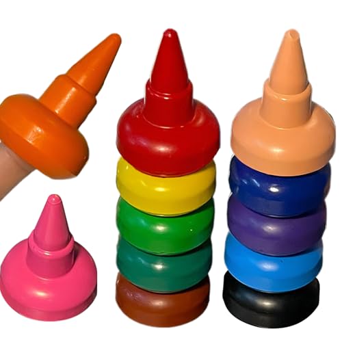 Wisylizv Buntstifte Für – Dreieckige Holzstifte Mit Ergonomischem Griff | Dicke Kinderstifte Ab 1 Jahr | Bruchsichere Malstifte Fürr Vorschule Zeichnen Kindergarten Zuhause von Wisylizv