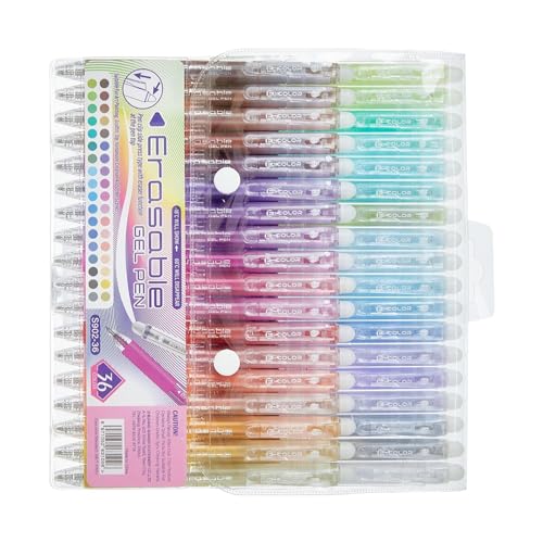 Wisylizv Löschbare Stifte,36-Teiliger Multicolor Tintenstift Set Für Schule | Schreibzubehör für Schule Studium Zeichnen Markieren Notizen Büro von Wisylizv