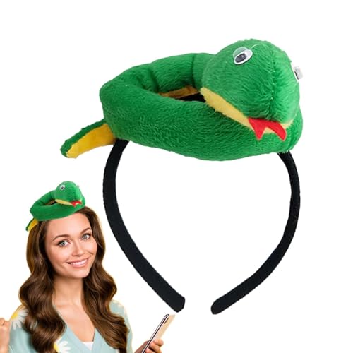 Wisylizv Stofftier-Stirnband, kreatives Schlangen-Haarband, niedlicher Stofftier-Kopfschmuck, Jahr der Schlange, Haarschmuck für Neujahr Wisylizv Stofftier-Stirnband, kreatives Schlangen-Haarband, niedlicher Stofftier-Kopfschmuck, Jahr der Schlange, Haarschmuck für Neujahr von Wisylizv