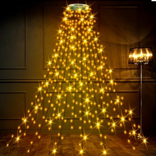 Withosent Lichterkette Weihnachtsbaum, 2M 400LED Christbaumbeleuchtung mit Ring, Lichterkette IP44 Speicherfunktion Wasserdicht 8Modi Christbaumbeleuchtung für Weihnachtsdeko Außen Innen-Warmweiß Withosent Lichterkette Weihnachtsbaum, 2M 400LED Christbaumbeleuchtung mit Ring, Lichterkette IP44 Speicherfunktion Wasserdicht 8Modi Christbaumbeleuchtung für Weihnachtsdeko Außen Innen-Warmweiß von Withosent