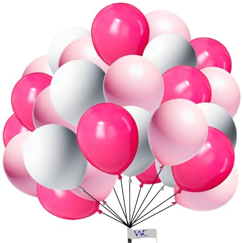 10 Zoll Luftballons Rosa, Hot Pink & Weiß, 50 Stück Ballon, Latex Ballons Geburtstag Party Ballon Dekoration für Hochzeit Baby Shower Abschlussfeier Jubiläum Anlässe 10 Zoll Luftballons Rosa, Hot Pink & Weiß, 50 Stück Ballon, Latex Ballons Geburtstag Party Ballon Dekoration für Hochzeit Baby Shower Abschlussfeier Jubiläum Anlässe von Witty Cuties