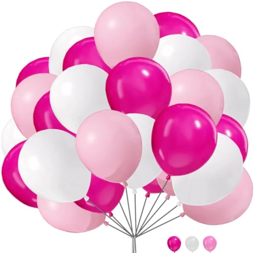 Hot Pink Pastell Rosa Weiß Luftballons 10 Zoll Latex Ballons Set für Mädchen Geburtstag Hochzeit Bachelorette Baby Shower Valentinstag Jahrestag Party Dekorationen 25 Stück Hot Pink Pastell Rosa Weiß Luftballons 10 Zoll Latex Ballons Set für Mädchen Geburtstag Hochzeit Bachelorette Baby Shower Valentinstag Jahrestag Party Dekorationen 25 Stück von Witty Cuties