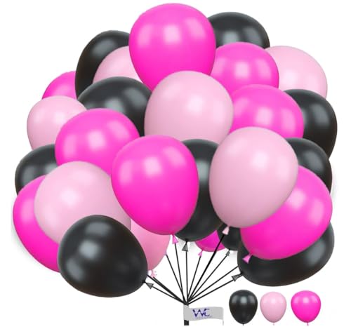 Luftballons 25 Stück 12 Zoll Luftballons Rosa Hot-Pink und Schwarz Combo Ballons für Geburtstag Einfarbig Runde Ballons für Babyparty Verlobung Hochzeit Luftballons 25 Stück 12 Zoll Luftballons Rosa Hot-Pink und Schwarz Combo Ballons für Geburtstag Einfarbig Runde Ballons für Babyparty Verlobung Hochzeit von Witty Cuties