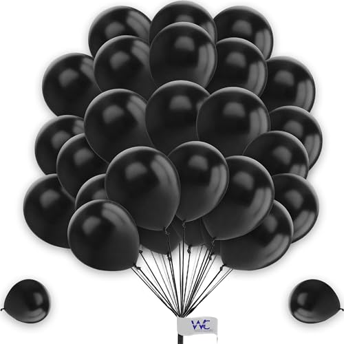 Schwarze Luftballons - Einfarbig Runde Latexballons 12 Zoll 25 Stück für Geburtstag, Babyparty, Verlobung & Hochzeitsfeier Schwarze Luftballons - Einfarbig Runde Latexballons 12 Zoll 25 Stück für Geburtstag, Babyparty, Verlobung & Hochzeitsfeier von Witty Cuties