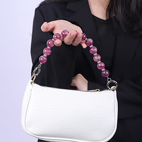 Wiwpar Handtaschenkette, klobige Kette, kurzer Griff, Ersatzkette, Geldbörse, Perlen, Kettenriemen, Violett Wiwpar Handtaschenkette, klobige Kette, kurzer Griff, Ersatzkette, Geldbörse, Perlen, Kettenriemen, Violett von Wiwpar