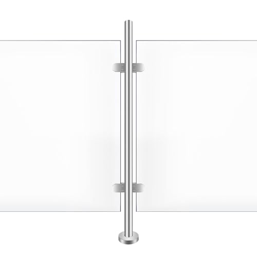 110cm Glasgeländer Pfosten Edelstahl Glasgeländerpfosten System Wanddicke: 1mm Treppengeländer mit Klemme für Innen & Außen Balkon Treppe Balustrade 110cm Glasgeländer Pfosten Edelstahl Glasgeländerpfosten System Wanddicke: 1mm Treppengeländer mit Klemme für Innen & Außen Balkon Treppe Balustrade von Wiyuer