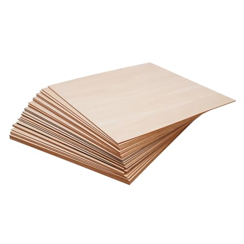 30 Stück Sperrholzplatten 3mm Lärchenholz-Platten 30 * 30cm/40 * 40cm Bastelhölzer Holz Dünne holz-Zuschnitte Multiplex Platten für Deko Bastelarbeiten Brandmalerei (40 * 40 * 0.3cm) von Wiyuer