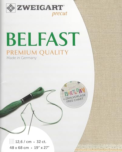 Precut Zweigart Belfast Flachs 32 Count 3609/52 von Wizardi