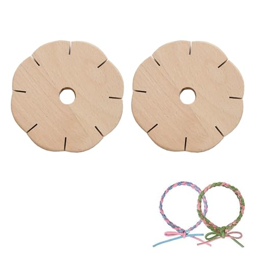 Wjelet 2 Stück Knüpfstern aus Holz Armband Strickscheibe für DIY Armbänder, Perfekt zum Knüpfen und Perlen Weben, Ideal für Geburtstags und Festival Geschenke Wjelet 2 Stück Knüpfstern aus Holz Armband Strickscheibe für DIY Armbänder, Perfekt zum Knüpfen und Perlen Weben, Ideal für Geburtstags und Festival Geschenke von Wjelet