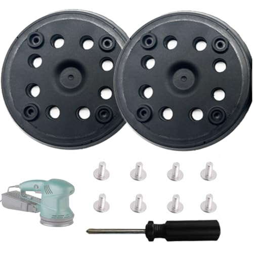 Wjelet 2 Stück Schleifteller 125mm mit Hook und Loop 8 Schrauben und 1 Schraubendreher, Kompatibel mit Bosch PEX 270 A/AE Exzenterschleifer, Professionelle Schleifteller für Holzarbeiten Wjelet 2 Stück Schleifteller 125mm mit Hook und Loop 8 Schrauben und 1 Schraubendreher, Kompatibel mit Bosch PEX 270 A/AE Exzenterschleifer, Professionelle Schleifteller für Holzarbeiten von Wjelet