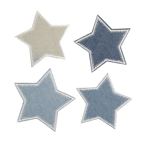 Wjelet 4 Stück Aufbügeln Star, Stern Patches Denim Blau,Flicken zum Aufbügeln Bügelflicken Für Jeans,Kleidung,Jacken,T-Shirts,Hüte,Rucksäcke Wjelet 4 Stück Aufbügeln Star, Stern Patches Denim Blau,Flicken zum Aufbügeln Bügelflicken Für Jeans,Kleidung,Jacken,T-Shirts,Hüte,Rucksäcke von Wjelet