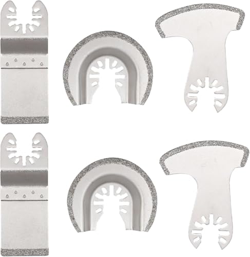 Wjelet 6-teiliges Diamant-Multiwerkzeug-Zubehör-Set, Multi-Tool-Klingen für Fugenentfernungswerkzeug, kompatibel mit DeWalt Makita Einhell Dremel Wjelet 6-teiliges Diamant-Multiwerkzeug-Zubehör-Set, Multi-Tool-Klingen für Fugenentfernungswerkzeug, kompatibel mit DeWalt Makita Einhell Dremel von Wjelet