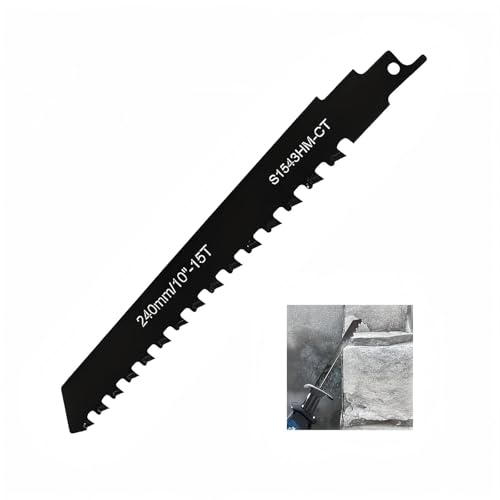 Wjelet Säbelsägeblatt 240mm, Sägeblatt für Holz Stein Ziegel Beton Zementplatte, Robustes Sägeblatt für Porenbeton Kompatibel mit z.B. Einhell Bosch Dewalt Makita von Wjelet