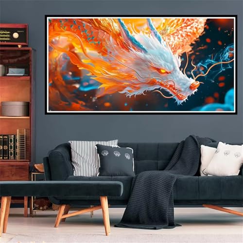 Drachen Diamond Painting Erwachsene, 5D Diamant Painting Bilder Tier Diamond Painting XXL 100x200cm, Diamond Art Anfänger Mosaikherstellung Bastelset, Deko Wohnzimmer, Geschenke für Frauen Z-3839 Drachen Diamond Painting Erwachsene, 5D Diamant Painting Bilder Tier Diamond Painting XXL 100x200cm, Diamond Art Anfänger Mosaikherstellung Bastelset, Deko Wohnzimmer, Geschenke für Frauen Z-3839 von Wjffnzbz