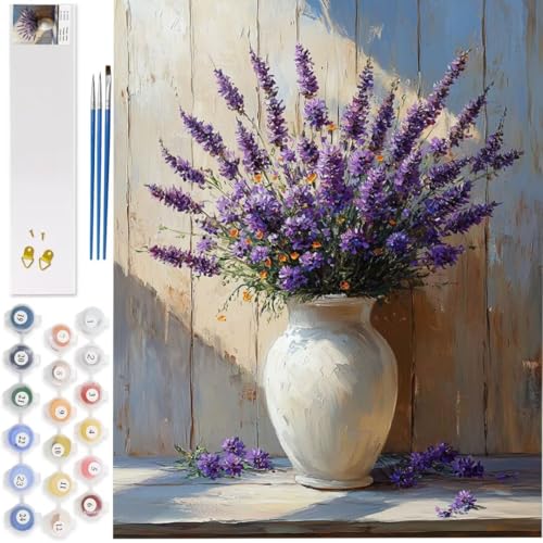 Malen Nach Zahlen Erwachsene Lavendel Paint by Numbers Vase Malen Nach Zahlen Kinder ab 10 DIY Handgemalt Painting by Numbers Adults Bastelset für Schlafzimmer Deko Aesthetic 30x40cm Ohne Rahmen,1643 Malen Nach Zahlen Erwachsene Lavendel Paint by Numbers Vase Malen Nach Zahlen Kinder ab 10 DIY Handgemalt Painting by Numbers Adults Bastelset für Schlafzimmer Deko Aesthetic 30x40cm Ohne Rahmen,1643 von Wjffnzbz
