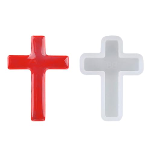 Für Schlüsselanhänger Anhänger Für Kreuz Harzform Mit Loch Silikonform Für Epoxidharz Gießen Halskette Ohrring Charme Schmuck von Wjsdsg
