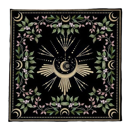 Wjsdsg Quadratisches Flanell Tarot Tuch Brettspiel Pad Astrologische Orakel Pad Tischdecke Kartenmatte Wahrsagerei Tischdecke von Wjsdsg