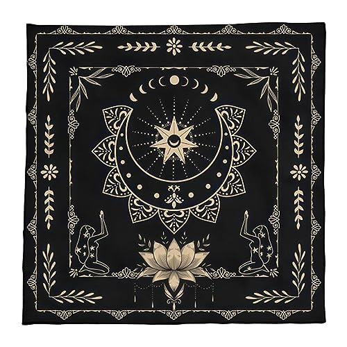Wjsdsg Quadratisches Flanell Tarot Tuch Brettspiel Pad Astrologische Orakel Pad Tischdecke Kartenmatte Wahrsagerei Tischdecke von Wjsdsg