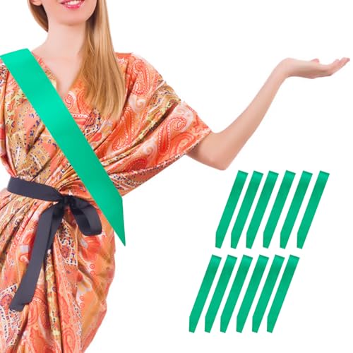 Unifarbene Schärpe zum Selbermachen, blanko, Satin-Schärpen, 12 Stück, blanko, grüne Satin-Schärpen, Junggesellinnenabschied, leere Satin-Schärpen, Party-Dekorationen, Brautschärpe, Mutter der Braut, Unifarbene Schärpe zum Selbermachen, blanko, Satin-Schärpen, 12 Stück, blanko, grüne Satin-Schärpen, Junggesellinnenabschied, leere Satin-Schärpen, Party-Dekorationen, Brautschärpe, Mutter der Braut, von Wkjeneare
